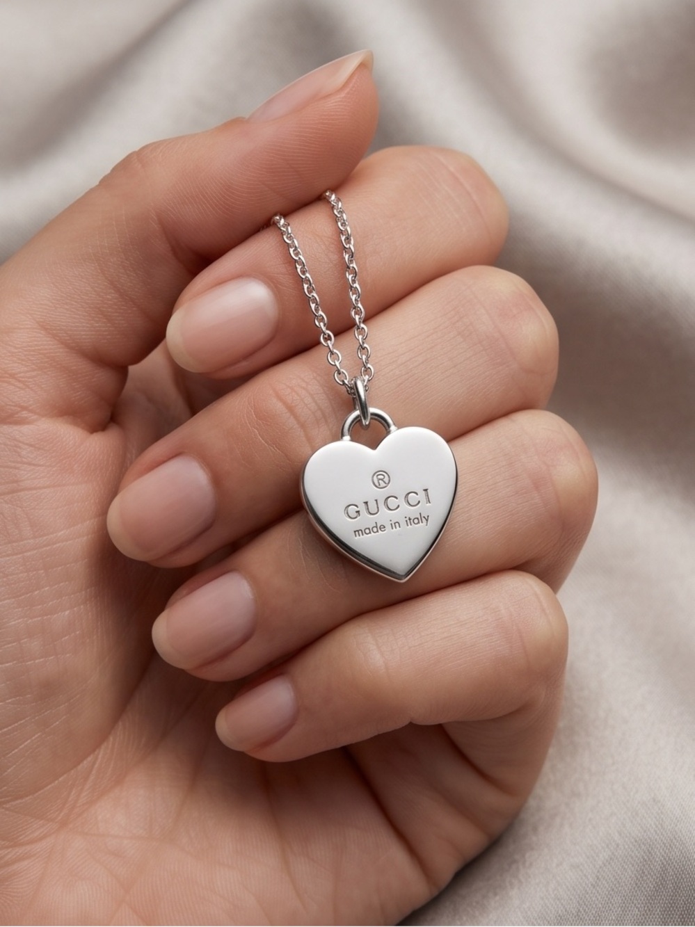 Unbranded Fashion Upcycled Silver Heart Pendant Necklace - Silver
